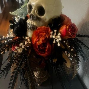 Halloween Skull Floral Arrangement